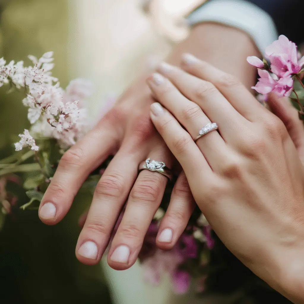 A_close-up_shot_of_the_couples_hands_showcasing